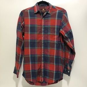 💥Vintage Nordstrom Plaid Button Up Small Red💥